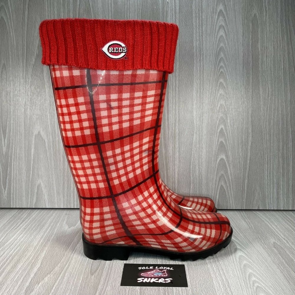 MLB Cincinnati Reds women‎ Rain Boots Size XS 5- 6